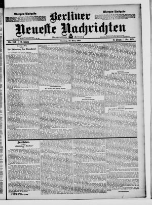 Berliner neueste Nachrichten vom 10.03.1903