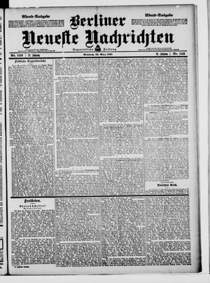 Berliner Neueste Nachrichten vom 25.03.1903