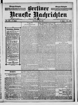 Berliner Neueste Nachrichten on Mar 29, 1903