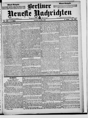 Berliner Neueste Nachrichten on Mar 31, 1903