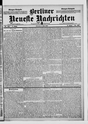 Berliner Neueste Nachrichten vom 08.04.1903