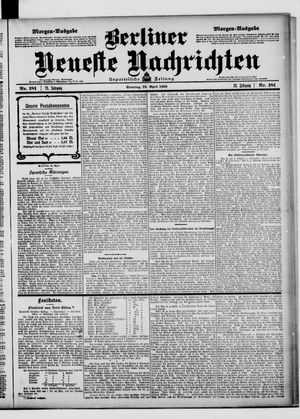 Berliner Neueste Nachrichten vom 19.04.1903