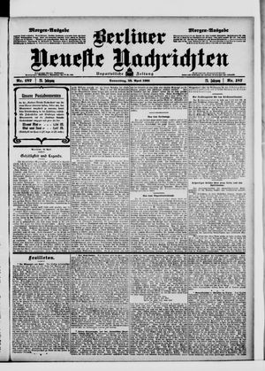 Berliner Neueste Nachrichten vom 23.04.1903