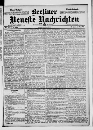 Berliner Neueste Nachrichten on Apr 27, 1903