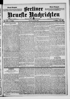 Berliner Neueste Nachrichten vom 28.04.1903