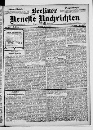 Berliner Neueste Nachrichten vom 29.04.1903