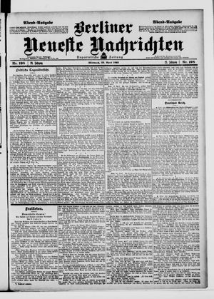 Berliner Neueste Nachrichten vom 29.04.1903