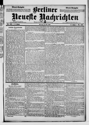 Berliner Neueste Nachrichten on May 11, 1903