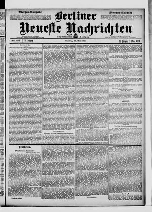 Berliner Neueste Nachrichten vom 12.05.1903
