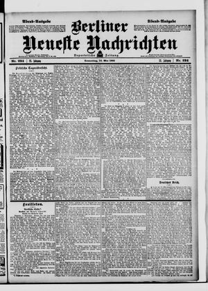 Berliner Neueste Nachrichten vom 14.05.1903