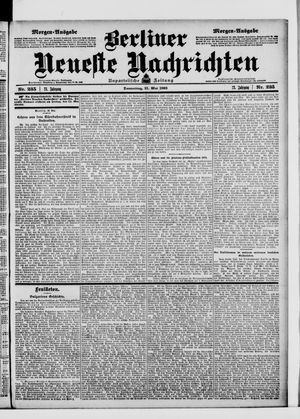 Berliner Neueste Nachrichten on May 21, 1903
