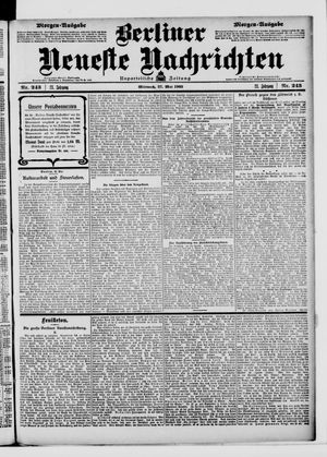 Berliner Neueste Nachrichten vom 27.05.1903
