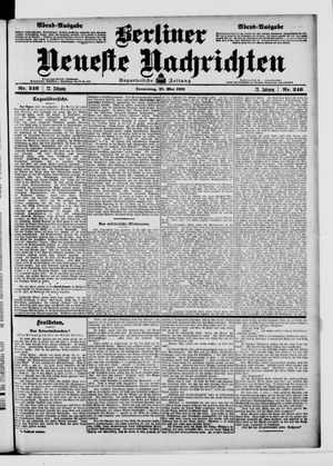 Berliner Neueste Nachrichten on May 28, 1903