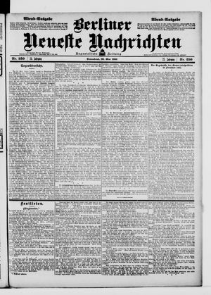 Berliner Neueste Nachrichten on May 30, 1903