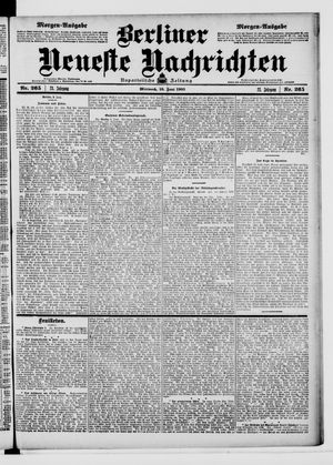 Berliner Neueste Nachrichten vom 10.06.1903