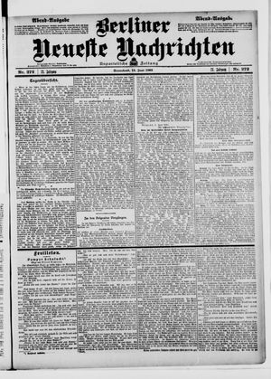 Berliner Neueste Nachrichten on Jun 13, 1903