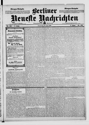 Berliner Neueste Nachrichten vom 25.06.1903