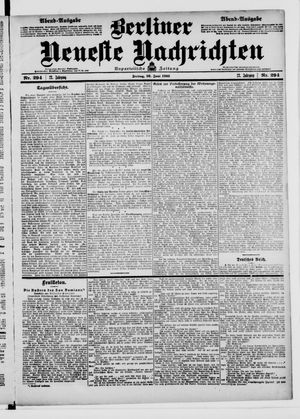 Berliner Neueste Nachrichten on Jun 26, 1903