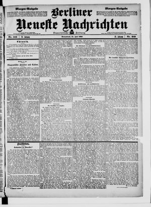 Berliner Neueste Nachrichten vom 11.07.1903