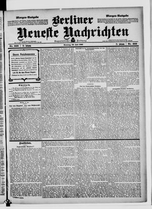 Berliner Neueste Nachrichten vom 19.07.1903