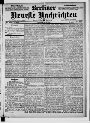 Berliner Neueste Nachrichten vom 23.07.1903
