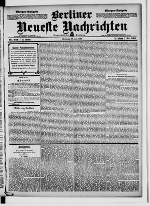 Berliner Neueste Nachrichten vom 29.07.1903