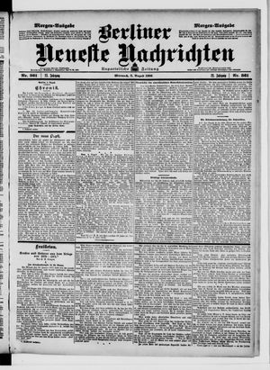 Berliner Neueste Nachrichten vom 05.08.1903
