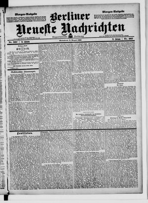 Berliner Neueste Nachrichten vom 08.08.1903