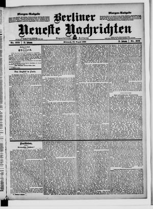 Berliner Neueste Nachrichten vom 12.08.1903