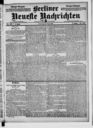 Berliner Neueste Nachrichten vom 13.08.1903