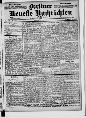Berliner Neueste Nachrichten vom 13.08.1903