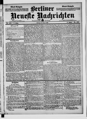 Berliner Neueste Nachrichten vom 14.08.1903