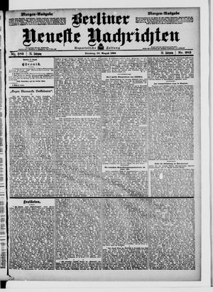 Berliner Neueste Nachrichten on Aug 18, 1903