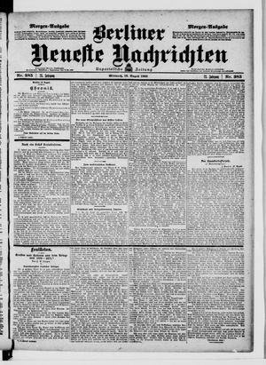 Berliner Neueste Nachrichten vom 19.08.1903