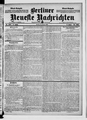 Berliner Neueste Nachrichten vom 21.08.1903