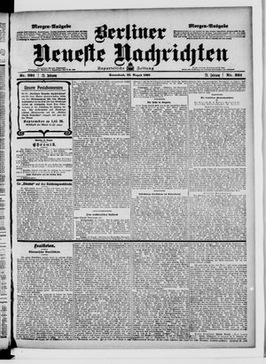 Berliner Neueste Nachrichten vom 22.08.1903