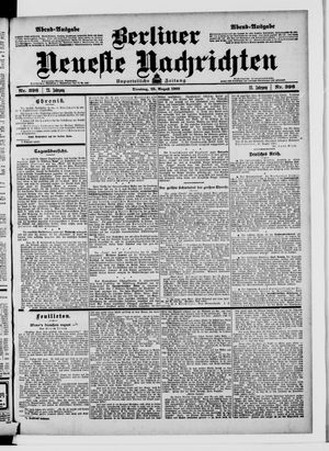 Berliner Neueste Nachrichten vom 25.08.1903