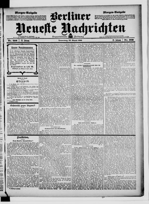 Berliner Neueste Nachrichten vom 27.08.1903