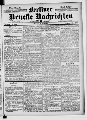 Berliner Neueste Nachrichten vom 29.08.1903