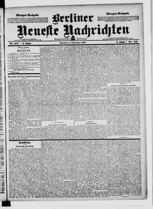 Berliner Neueste Nachrichten vom 05.09.1903