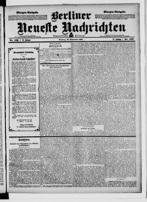 Berliner Neueste Nachrichten vom 13.09.1903