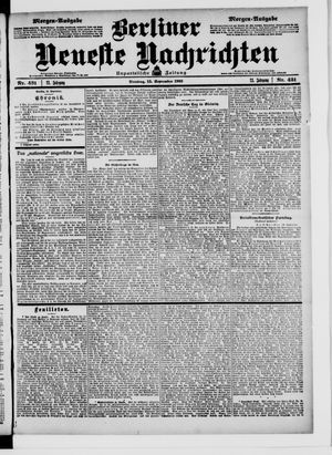 Berliner Neueste Nachrichten vom 15.09.1903