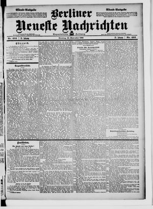 Berliner Neueste Nachrichten vom 15.09.1903