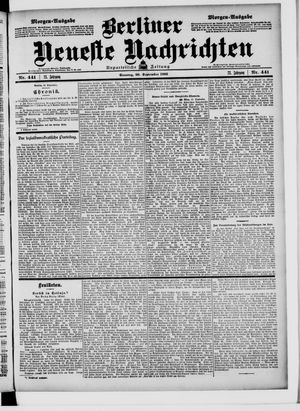 Berliner Neueste Nachrichten vom 20.09.1903