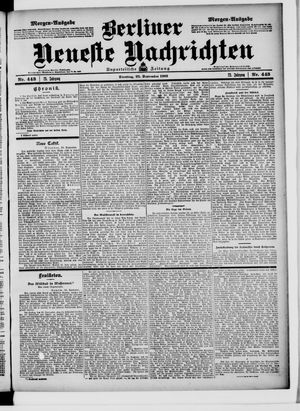 Berliner Neueste Nachrichten vom 22.09.1903