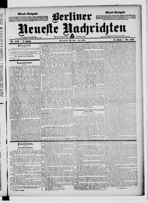 Berliner Neueste Nachrichten vom 26.09.1903
