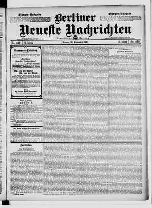 Berliner Neueste Nachrichten vom 27.09.1903