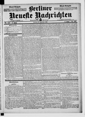 Berliner Neueste Nachrichten vom 29.09.1903