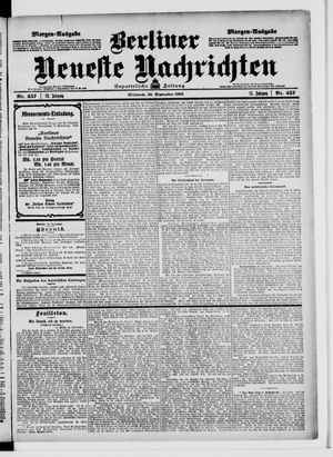 Berliner Neueste Nachrichten vom 30.09.1903