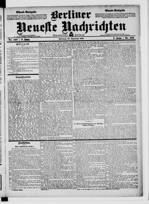 Berliner Neueste Nachrichten vom 30.09.1903